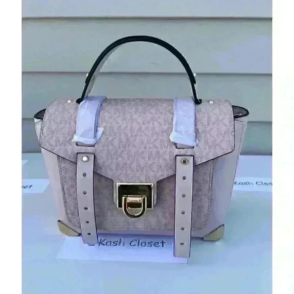 Michael Kors Manhattan Satchel Medium Leather DK Powder Blush